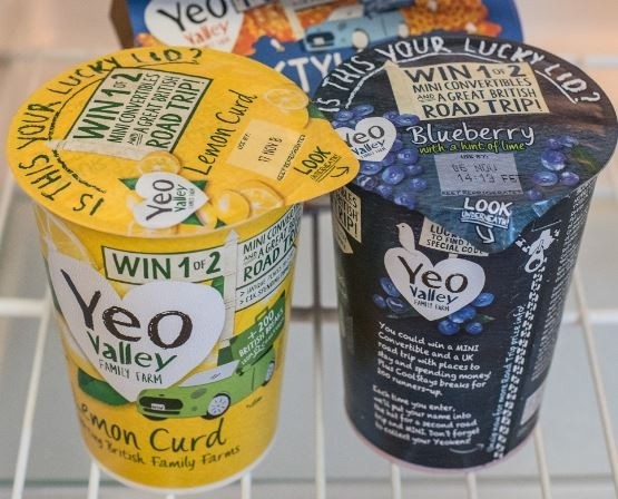 The Yeo Valley yogurt pots. Picture: Yeo Valley.