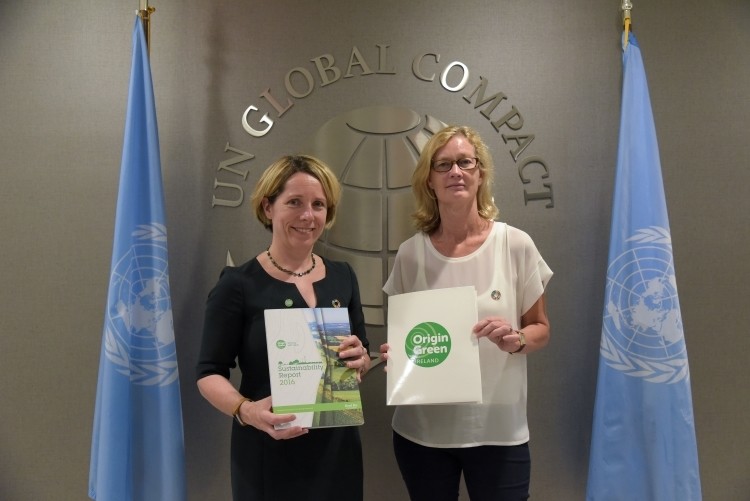 The Irish Food Board, Bord Bia’s CEO, Tara McCarthy met with the United Nations Global Compact Chief of Participant Relations, Fund Raising and Communications, Sue Allchurch in New York, to announce Bord Bia's membership of the United Nations Global Compact.     