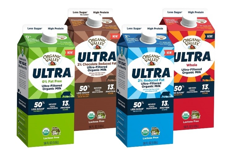 Organic Valley's filtration process gives Ultra 50% more protein than the average milk and strips out the sugar.