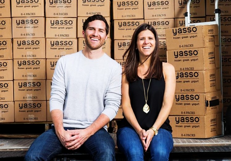Founders Amanda Klane and Drew Harrington bring flavors consumers expect from the ice cream category in a guilt-free frozen Greek yogurt form.  Photo: Yasso
