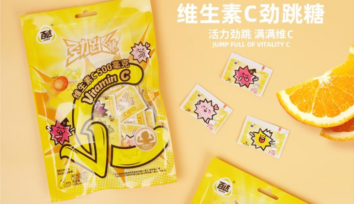 Guangdong Baida Biotechnology launched a vitamin C popping candy this month. © Guangdong Baida Biotechnology 