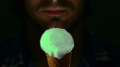 Caption: “It tastes pretty good and I don’t seem to be glowing anywhere,” said the ice cream’s inventor.