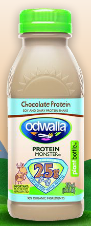Odwalla Chocolate Protein Monster contains milk and soy protein but no peanuts or tree nuts