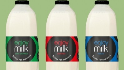 Black top milk bottles are heading to UK dairy shelves in the spring as part of the Enjoy Milk campaign.