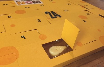 The protoype cheese calendar. Picture credit: ‘So Wrong its Nom’
