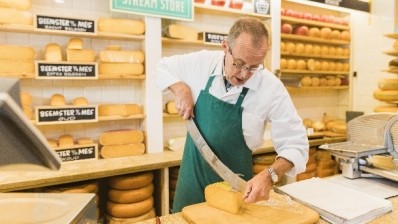 A cheese shop in the Netherlands is broadcasting live during its opening hours, so visitors can see staff at work, chat with them, and order products online. Pic: ABN AMRO