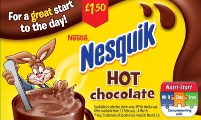 Children’s Food Campaign: 'Nesquik’s old bunny hasn’t yet learnt new healthier tricks.'