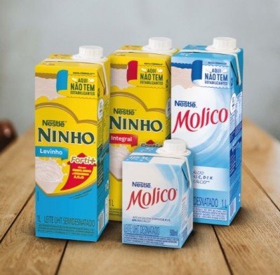 Nestlé Brazil’s Molico and Ninho UHT milks. Photo: SIG.