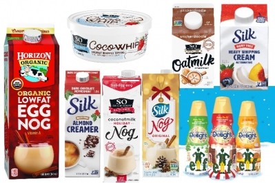 Both plant-based and dairy products are being rolled out for the festive season. Pics: Danone North America