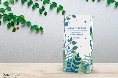 SIG has launched SIGNATURE EVO, the world’s first aluminum-free full barrier packaging materials for aseptic carton packs. Pic: SIG