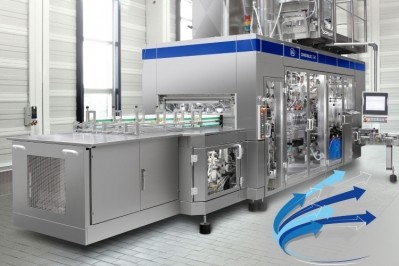 SIG has launched an upgraded version of its CFA 724 filling machine, which can fill two carton formats of the same base dimensions with a capacity of 24,000 packs an hour. The new CFA 724 is a format-flexible, high-speed filling machine for small-size aseptic carton packs. Photo: SIG