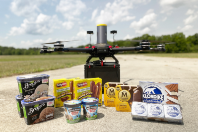 Unilever's ice cream drone delivery with Flytrex / Pic: Flytrex