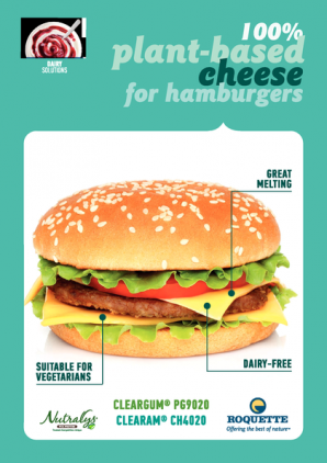 100% plant-based cheese for hamburgers