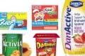 Below Average Yogurt Brands - Danimals, Dannon Activia, Dannon DanActive, Go-Gurt, Trix 
