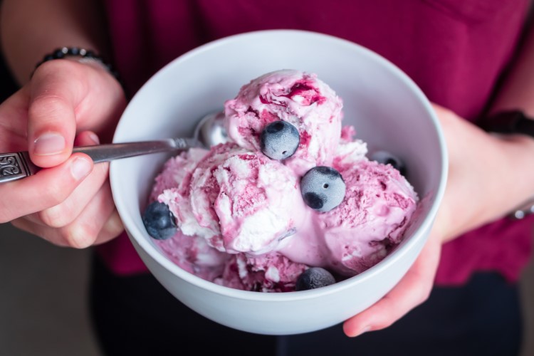Berries Cottage Cheese Ice Cream - Healthy Fitness Meals